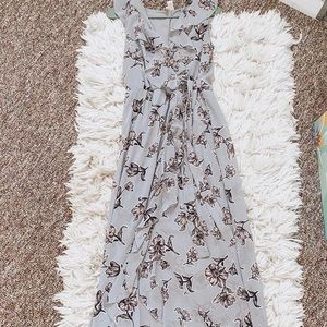 Maxi ruffle bottom dress